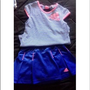 Girls 6X Adidas skort set